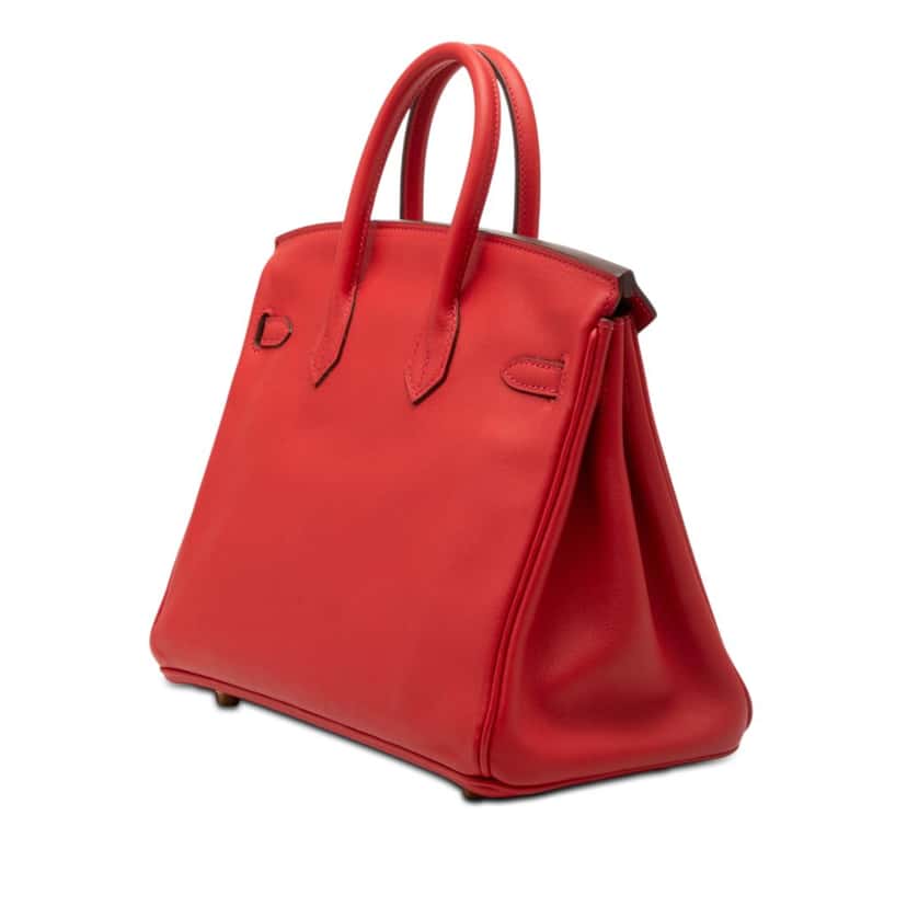 Hermès Swift Birkin Retourne 25 Red Leather Very good condition - Back View