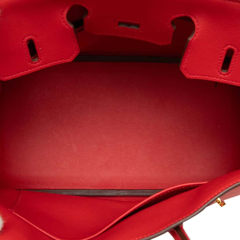 Hermès Swift Birkin Retourne 25 Red Leather Very good condition - Model View