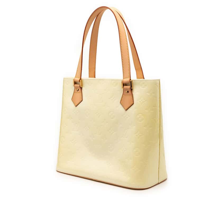Louis Vuitton Monogram Vernis Houston White Leather Very good condition - Back View