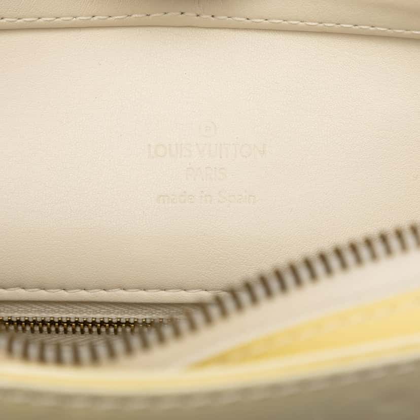 Louis Vuitton Monogram Vernis Houston White Leather Very good condition - Box View