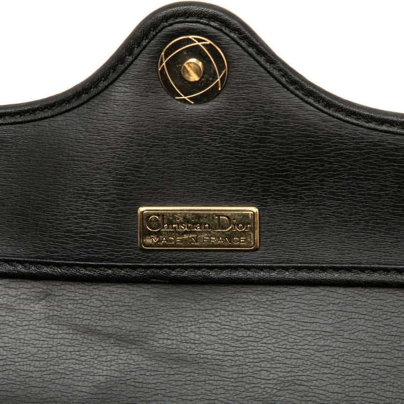 Dior Bicolor Grained Calfskin Crossbody Black Leather Very good condition - Box View