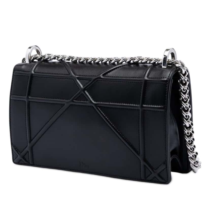 Dior Small Lambskin Diorama Flap Black Leather Very good condition - Back View