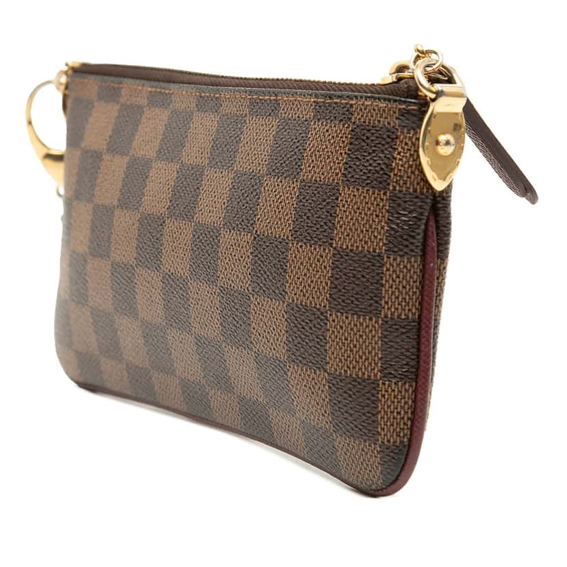 Louis Vuitton Damier Ebene Trunks Labels Pochette Milla MM Brown Very good condition - Back View
