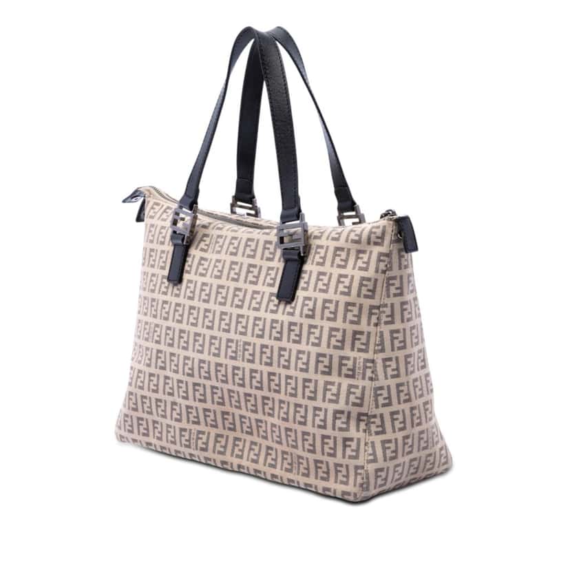 Fendi Zucchino Canvas Tote Beige Very good condition - Back View