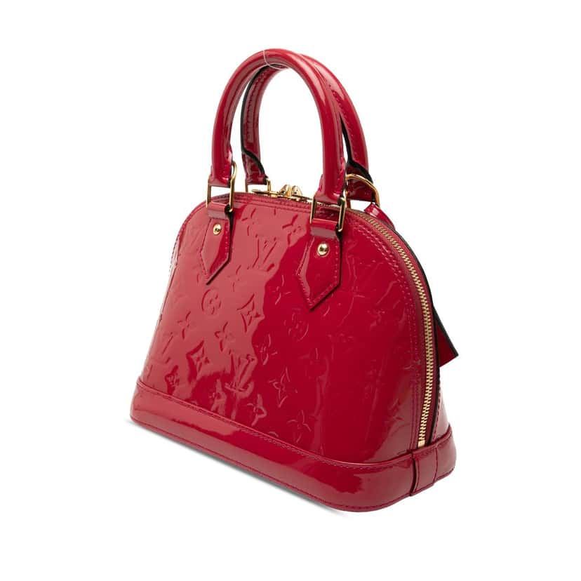 Louis Vuitton Monogram Vernis Alma BB Red Leather Very good condition - Back View