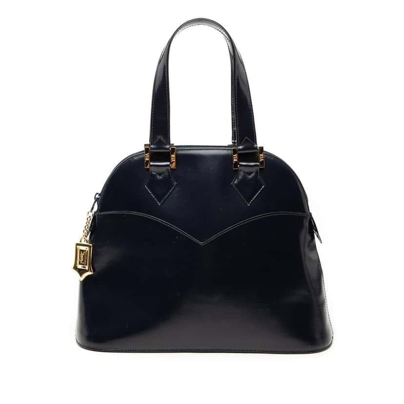 Saint Laurent Leather Handbag Blue Leather Very good condition - Front View