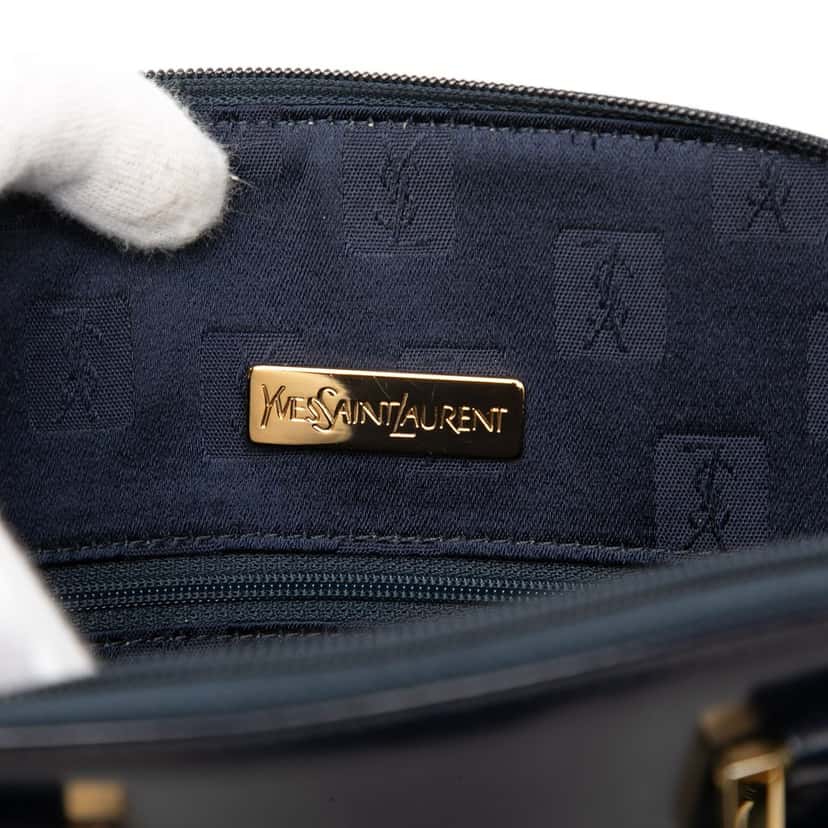 Saint Laurent Leather Handbag Blue Leather Very good condition - Box View