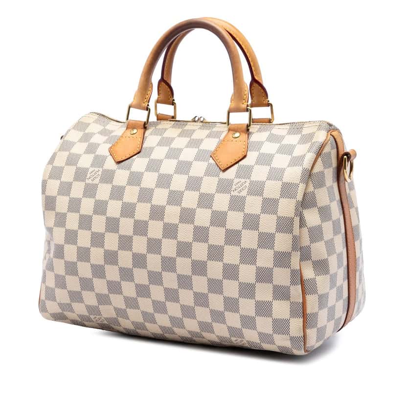 Louis Vuitton Damier Azur Speedy Bandouliere 30 White Very good condition - Back View