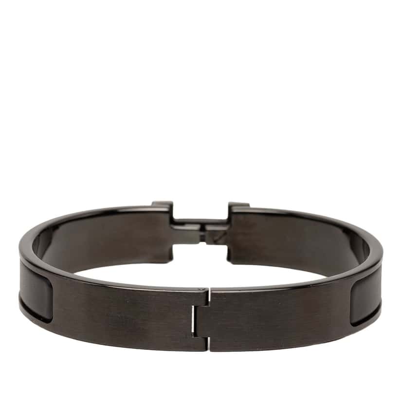 Hermès Narrow Enamel So Black Clic HH Bracelet Black Very good condition - Inside View