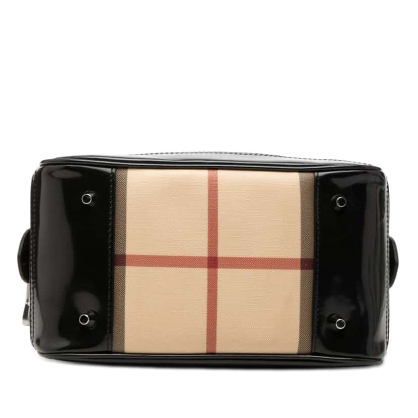 Burberry Small Supernova Check Coated Canvas Bowling Bag Beige Very good condition - Inside View