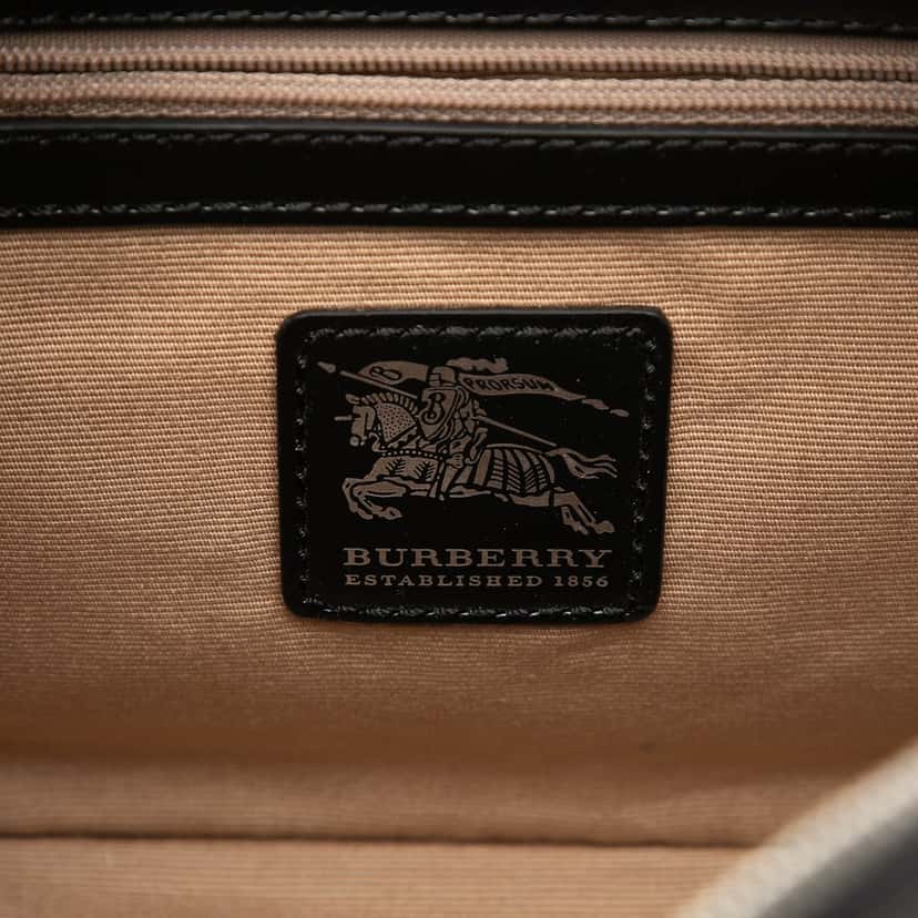 Burberry Small Supernova Check Coated Canvas Bowling Bag Beige Very good condition - Box View