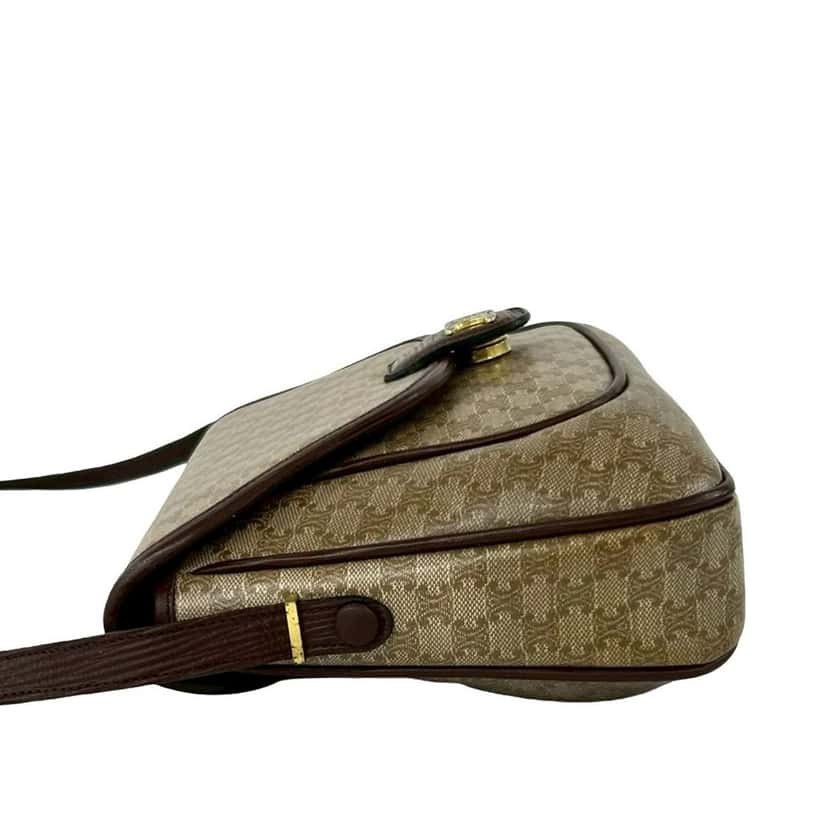 Celine Macadam Coated Canvas Crossbody Beige Very good condition - Model View