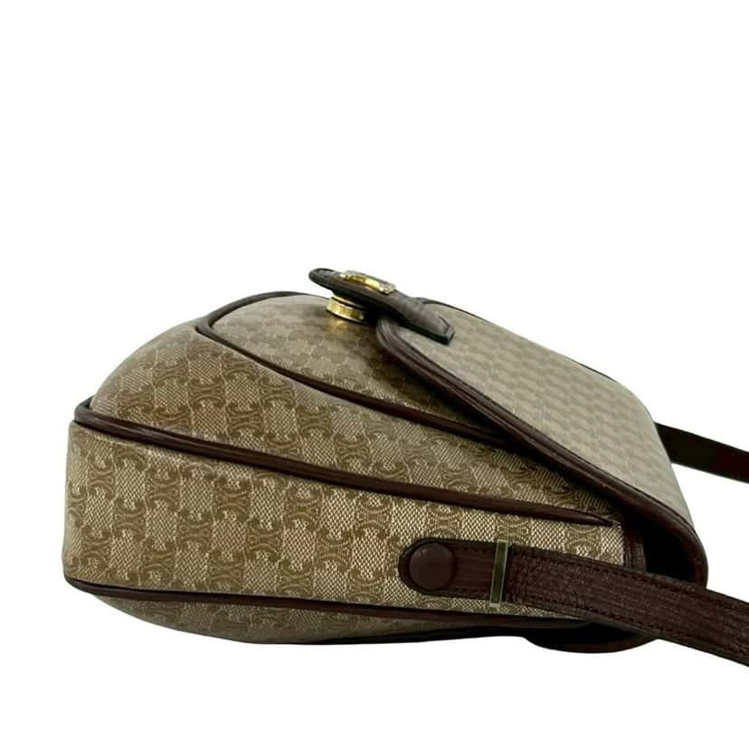 Celine Macadam Coated Canvas Crossbody Beige Very good condition - Box View