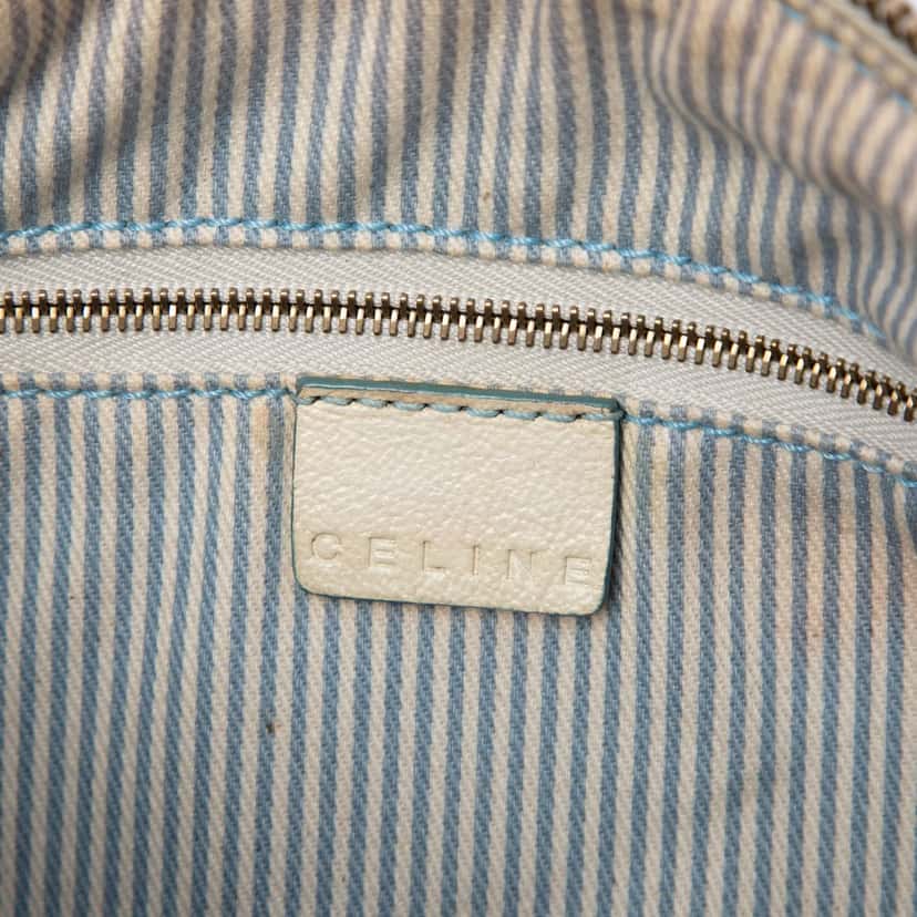 Celine C Macadam Canvas Crossbody Blue Very good condition - Box View