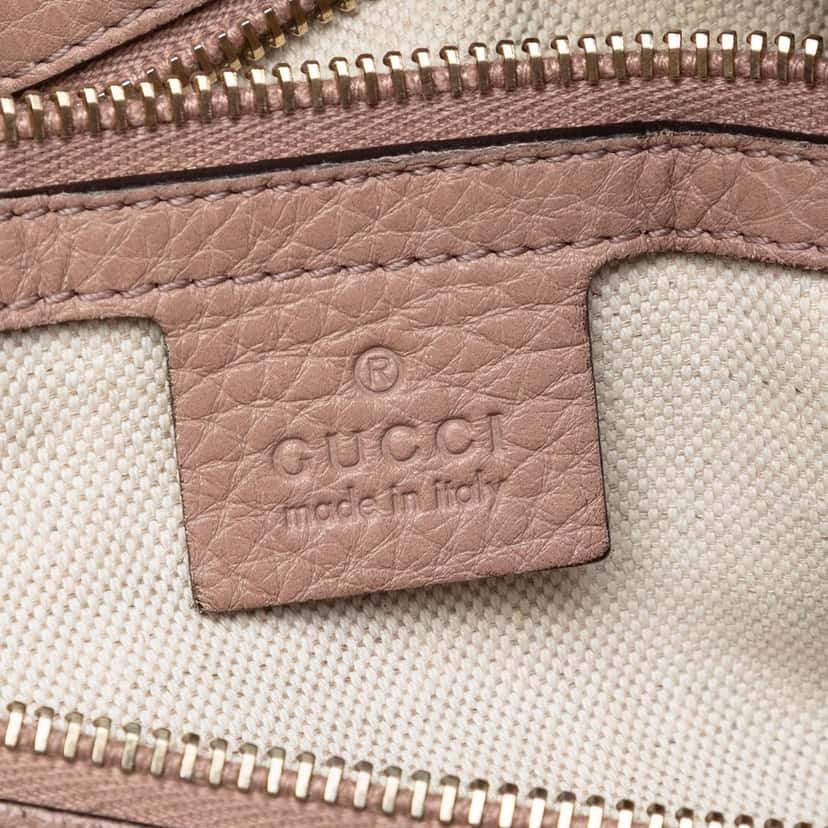Gucci Medium Calfskin Bamboo Shopper Boston Bag Brown Leather Very good condition - Box View