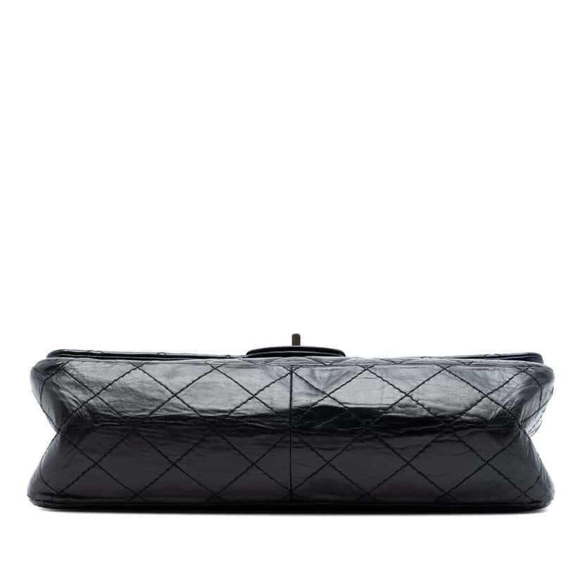 Chanel Quilted Aged Calfskin Reissue 2.55 Double Flap 226 Black Leather Very good condition - Inside View