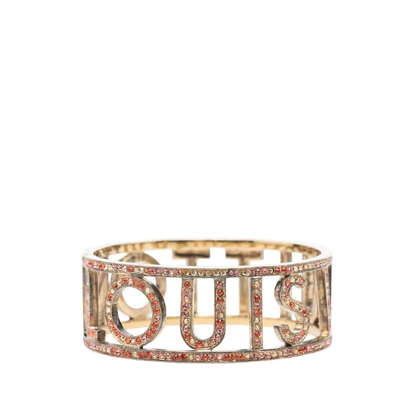Louis Vuitton Gold Plated 1001 Nuits Swarovski Crystal Bangle Gold Metal Very good condition - Front View