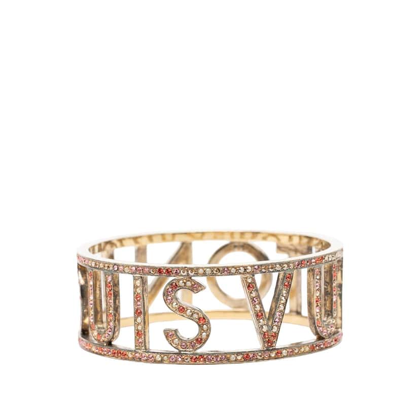 Louis Vuitton Gold Plated 1001 Nuits Swarovski Crystal Bangle Gold Metal Very good condition - Back View