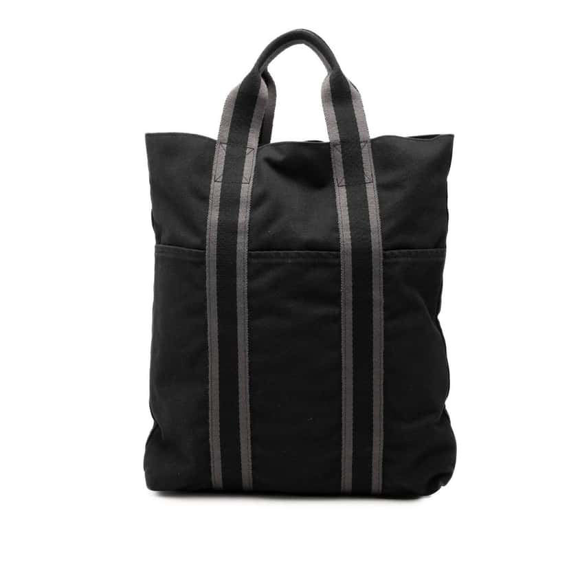 Hermès Toile Fourre Tout Cabas Black Very good condition - Front View