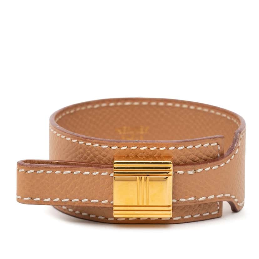 Hermès Epsom Artemis Bracelet Brown Leather Very good condition - Front View