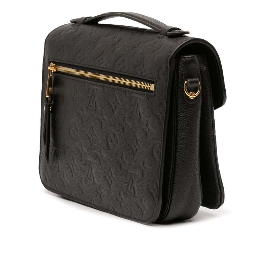 Louis Vuitton Monogram Empreinte Pochette Metis Black Leather Very good condition - Back View