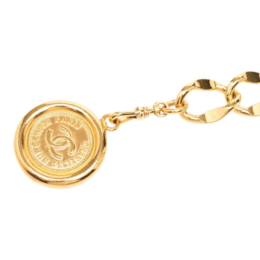 Chanel CC Gold Plated 31 Rue Cambon Medallion Chain Belt Gold Metal Very good condition - Inside View