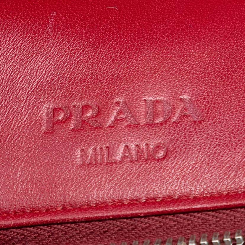 Prada Saffiano Zip Around iPad Case Red Leather Very good condition - Box View