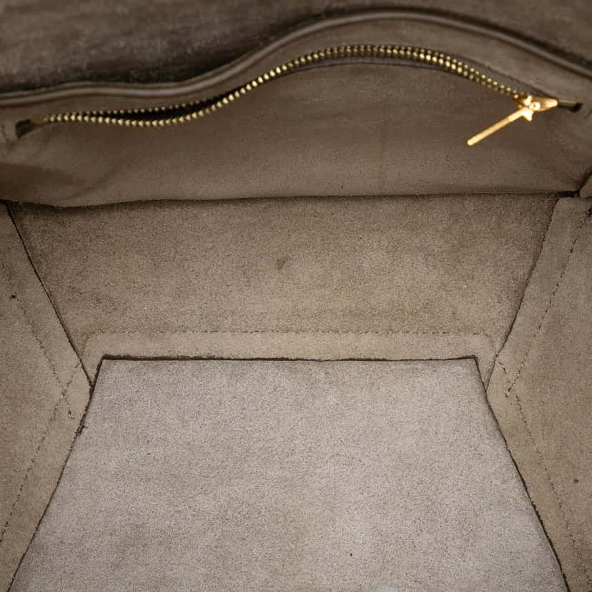 Celine Small Soft Grained Calfskin Seau Sangle Bucket Bag Brown Leather Very good condition - Model View