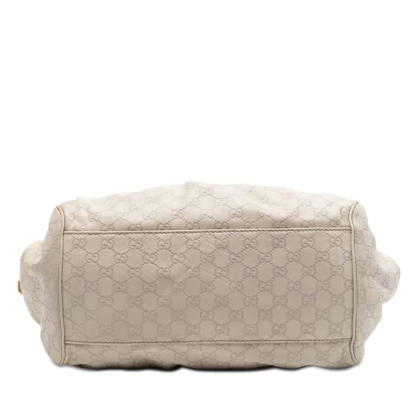 Gucci Guccissima Sukey Satchel White Leather Very good condition - Inside View