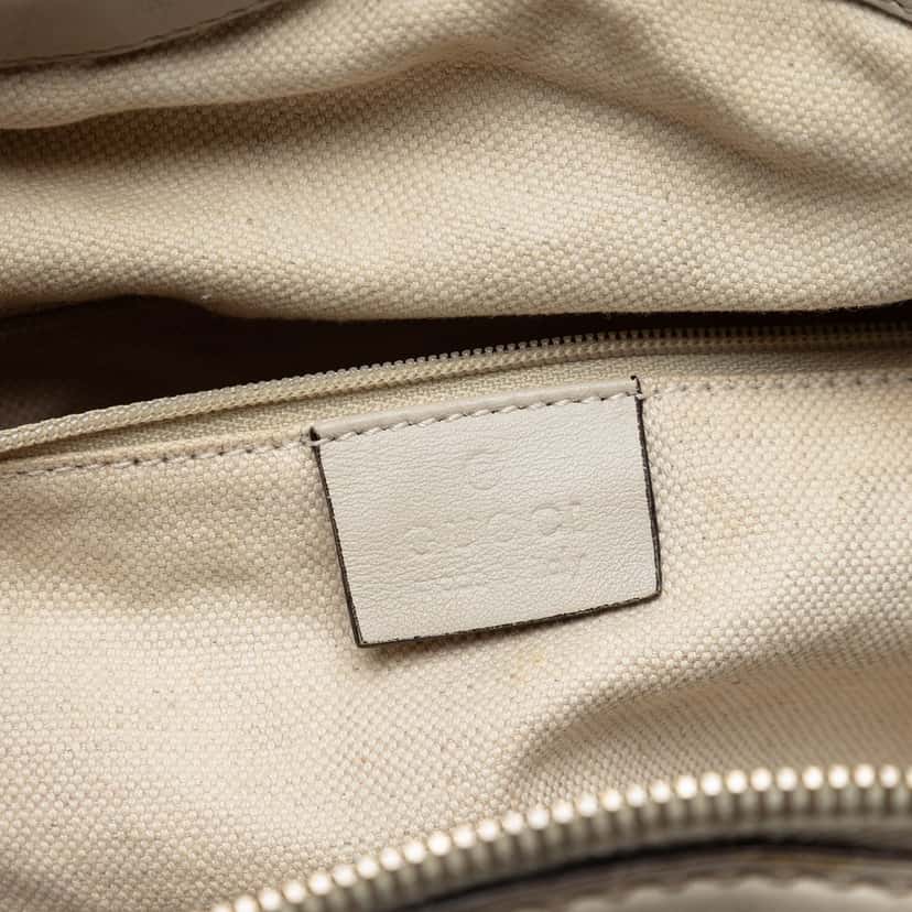 Gucci Guccissima Sukey Satchel White Leather Very good condition - Box View