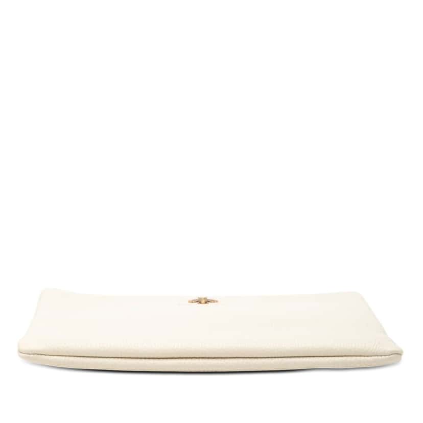 Gucci Calfskin Blind For Love Clutch White Leather Very good condition - Inside View