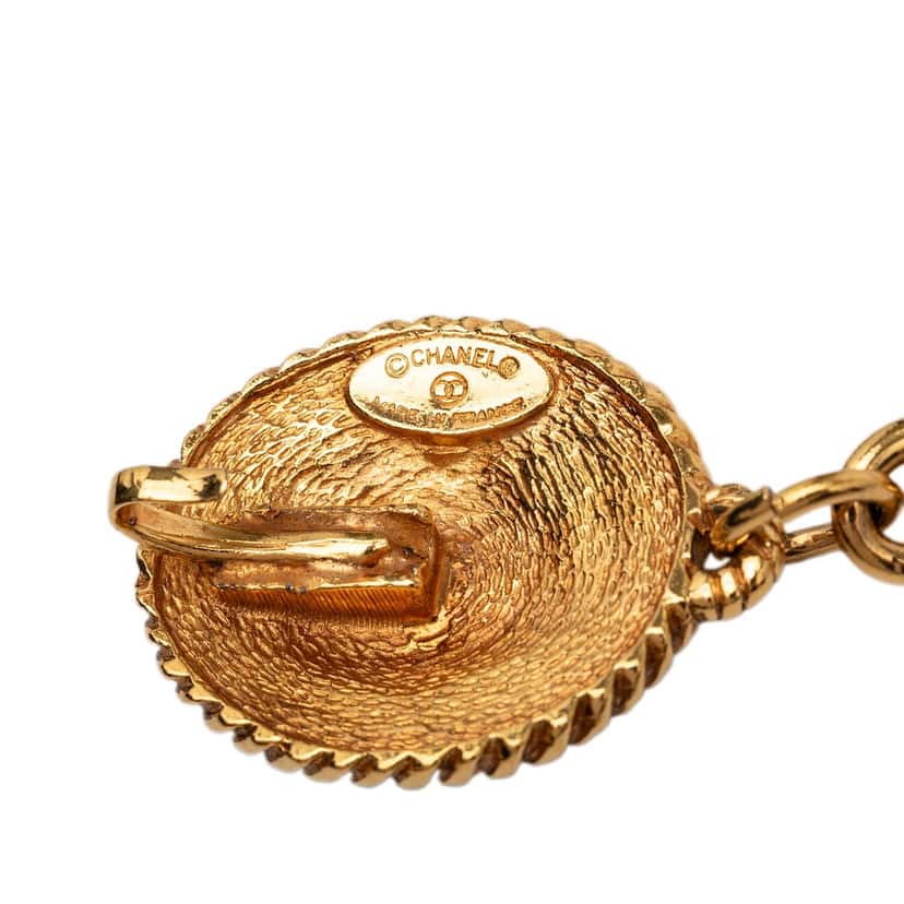 Chanel Gold Plated Equestrian Medallion Chain Belt Gold Metal Very good condition - Model View