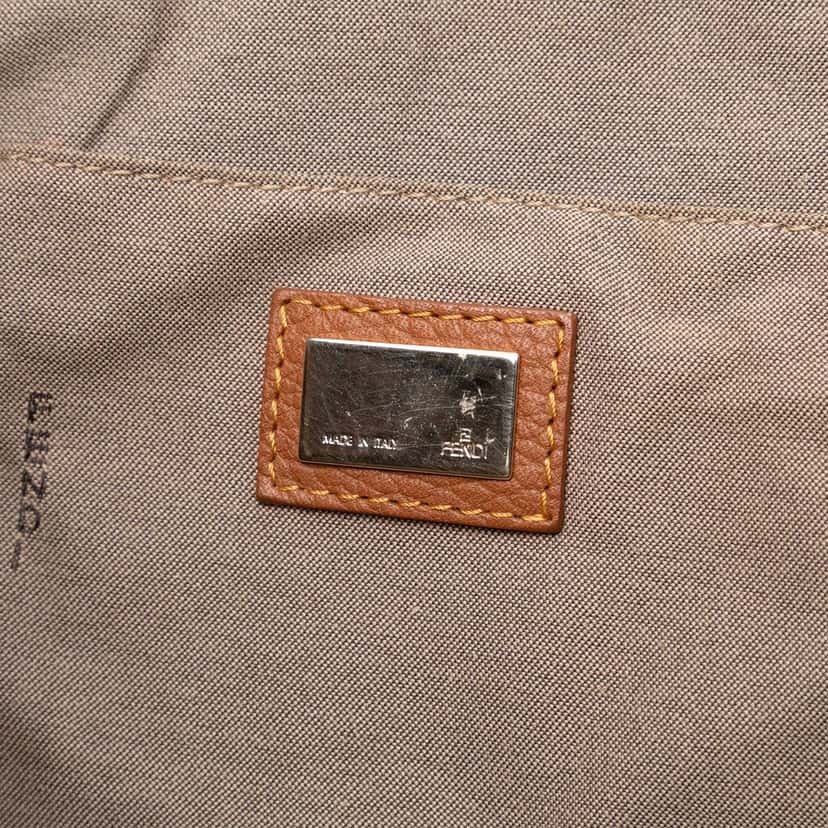 Fendi Zucchino Canvas Tote Brown Very good condition - Box View