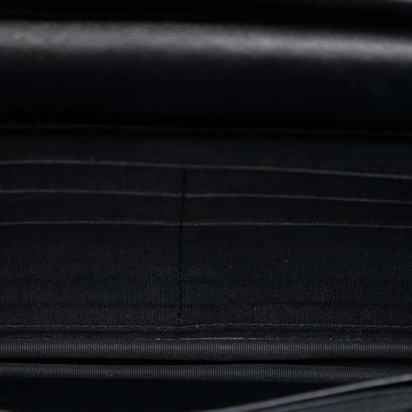 Chanel Quilted Lambskin Boy Wallet On Chain Black Leather Very good condition - Box View