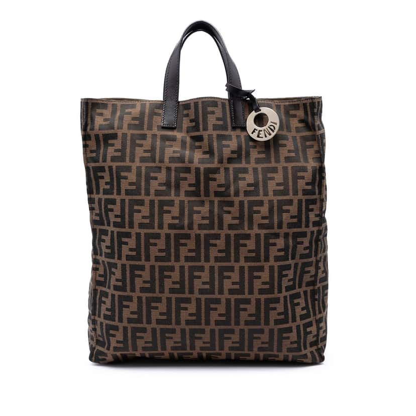 Fendi Zucca Canvas Shopping Tote Brown Very good condition - Front View