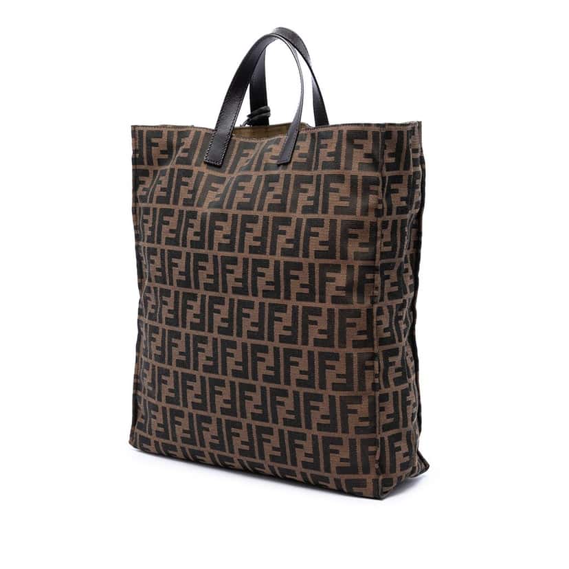 Fendi Zucca Canvas Shopping Tote Brown Very good condition - Back View