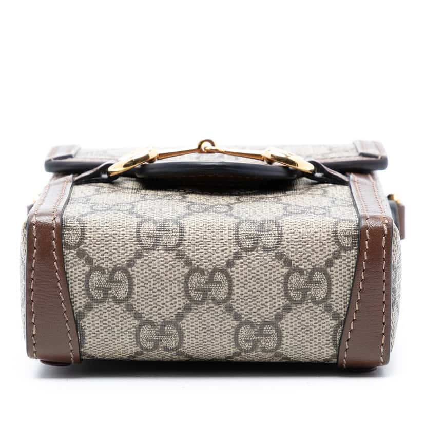 Gucci Mini GG Supreme Horsebit 1955 Crossbody Beige Very good condition - Inside View
