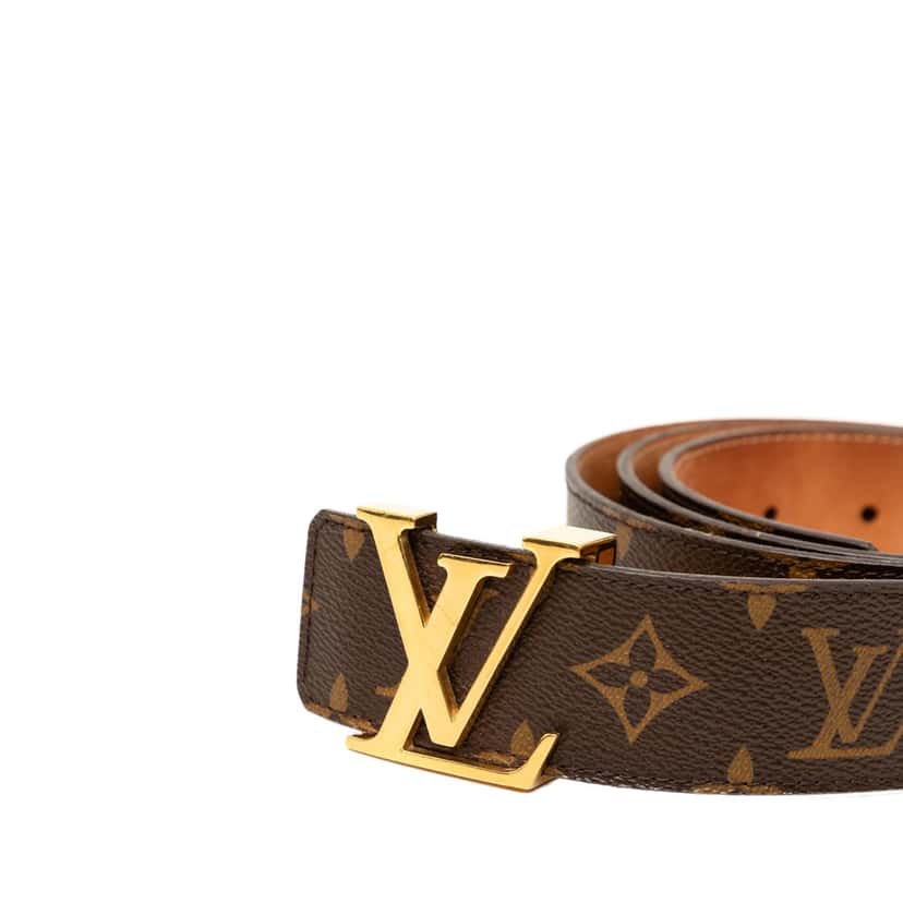 Louis Vuitton Monogram Initiales Reversible Belt Brown Very good condition - Model View