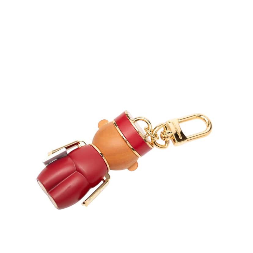 Louis Vuitton Wood Gaston Bag Charm Red Very good condition - Back View
