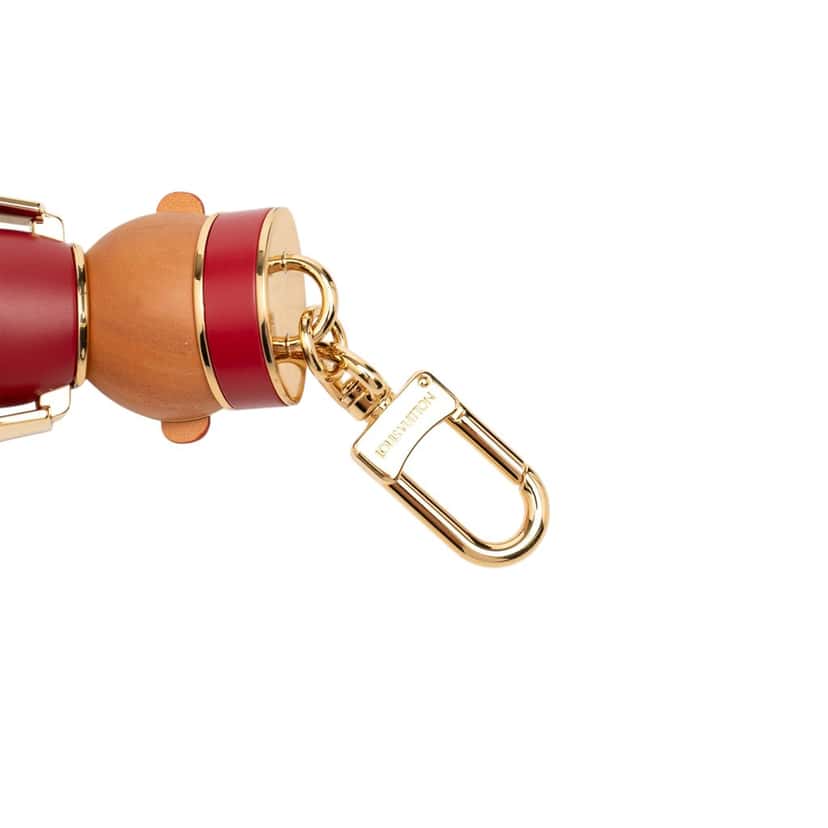 Louis Vuitton Wood Gaston Bag Charm Red Very good condition - Inside View