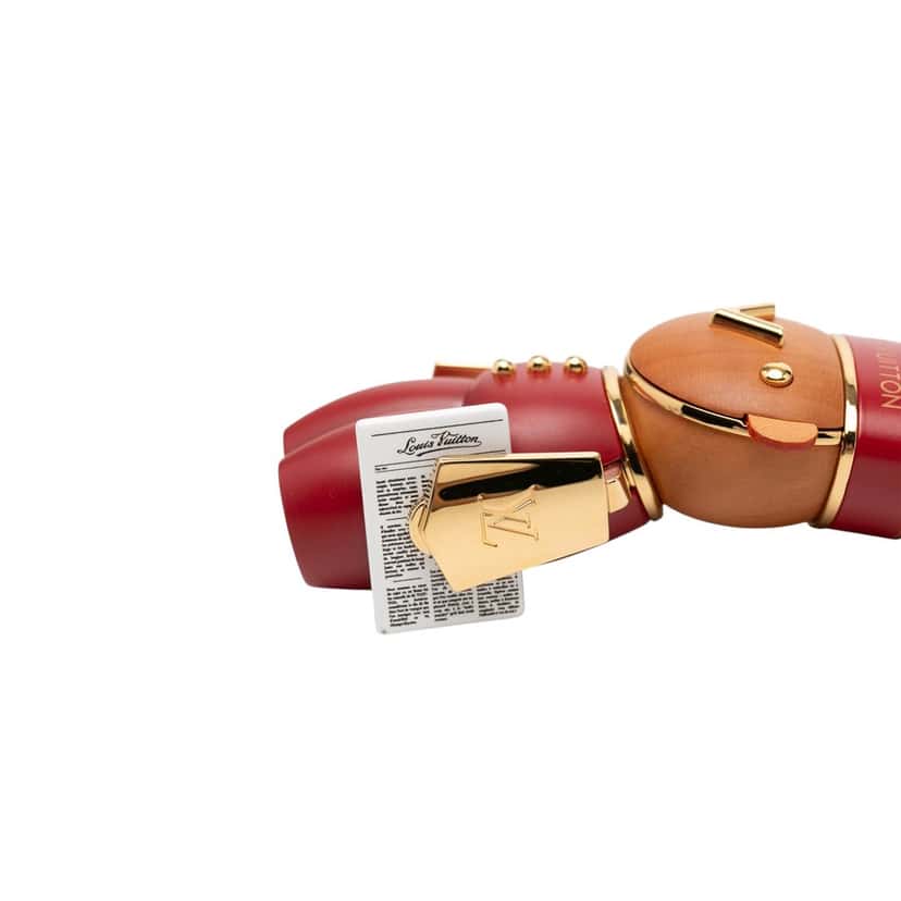 Louis Vuitton Wood Gaston Bag Charm Red Very good condition - Box View