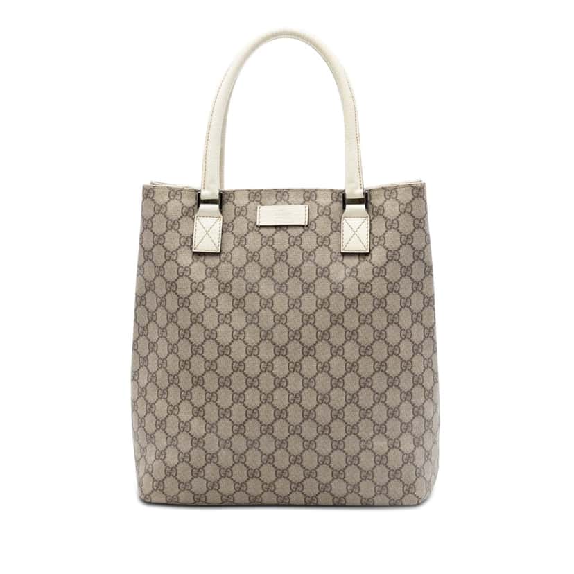 Gucci GG Supreme Tote Beige Very good condition - Front View