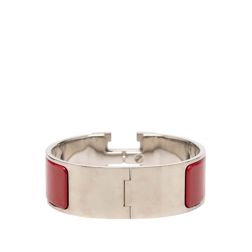 Hermès Wide Enamel Clic Clac H Bracelet GM Red Very good condition - Inside View