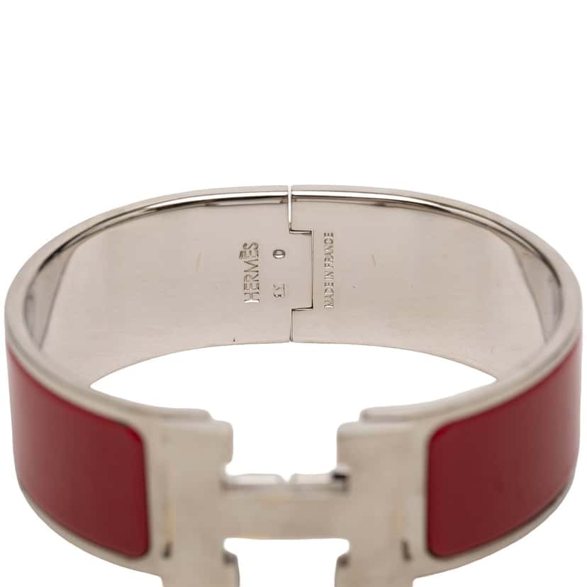 Hermès Wide Enamel Clic Clac H Bracelet GM Red Very good condition - Box View