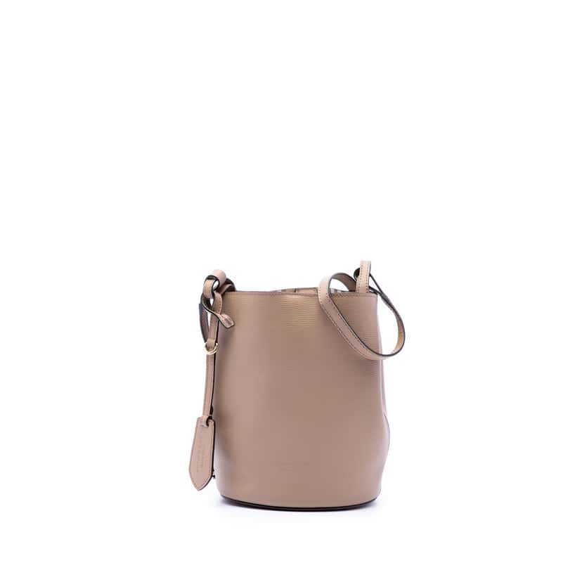 Burberry Leather Lorne Bucket Bag Brown Leather Very good condition - Front View