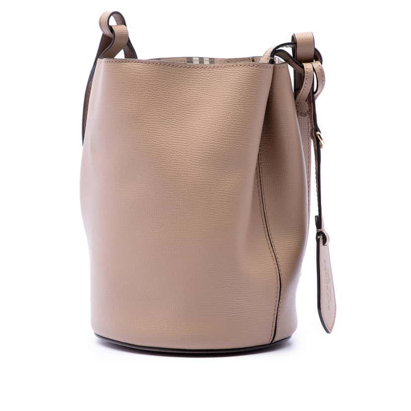 Burberry Leather Lorne Bucket Bag Brown Leather Very good condition - Back View