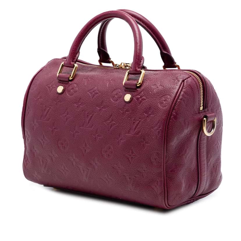 Louis Vuitton Monogram Empreinte Speedy Bandouliere 25 Red Leather Very good condition - Back View