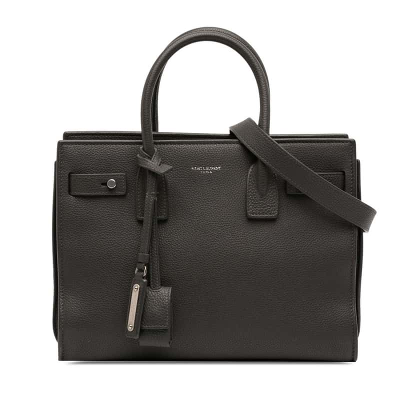 Saint Laurent Baby Grained Calfskin Sac de Jour Satchel Other Leather Good condition - Front View