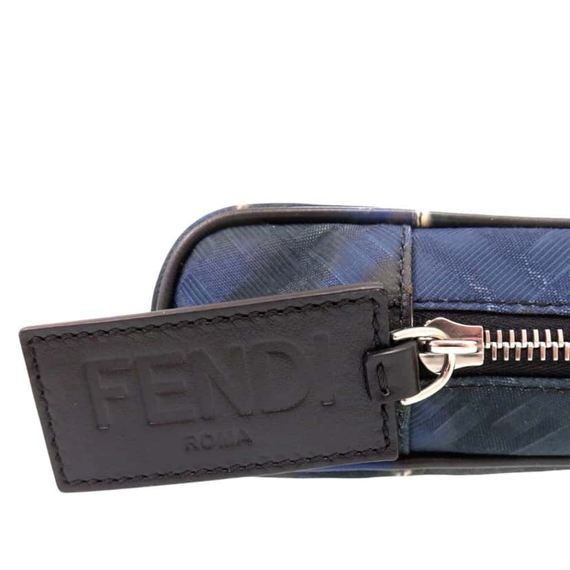 Fendi Zucca Gradient Canvas FF 1974 Toiletry Case Blue Very good condition - Model View