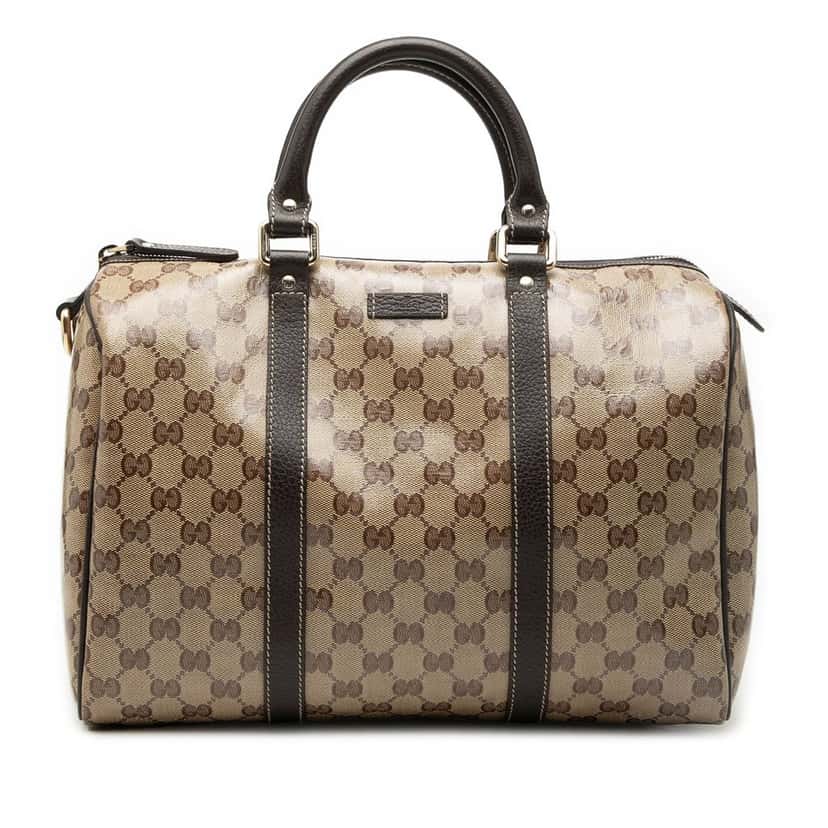 Gucci Medium GG Crystal Joy Boston Bag Beige Very good condition - Front View
